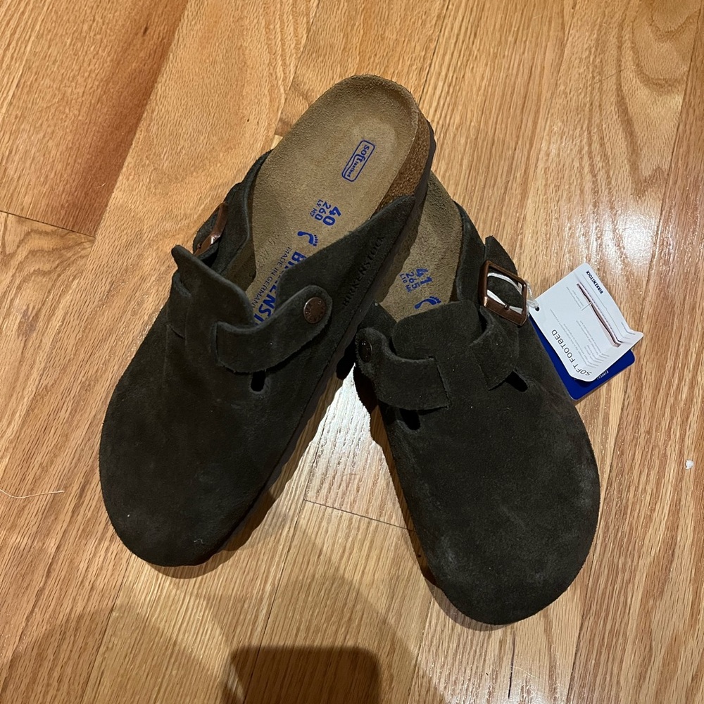 Birkenstock Boston Soft Footbed Suede Leather - Mocha Size 9 40 EU retail 169.95 - Picture 3 of 5